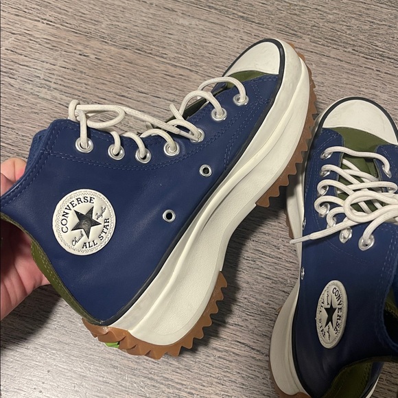 Converse Chuck Taylor All Star Move Platform Navy Sneakers Leather Size 6 - Picture 4 of 7